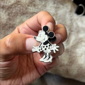 2010 Black & White Minnie Mouse Trading Pin
